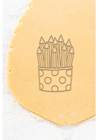 Kalem Kutusu Kurabiye Kalıbı, Hamur Şekillendirici Beyaz