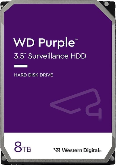 8 Tb Wd 3.5 Purple Sata3 5640rpm 256mb 7/24 Guvenlık Wd85purz 3
