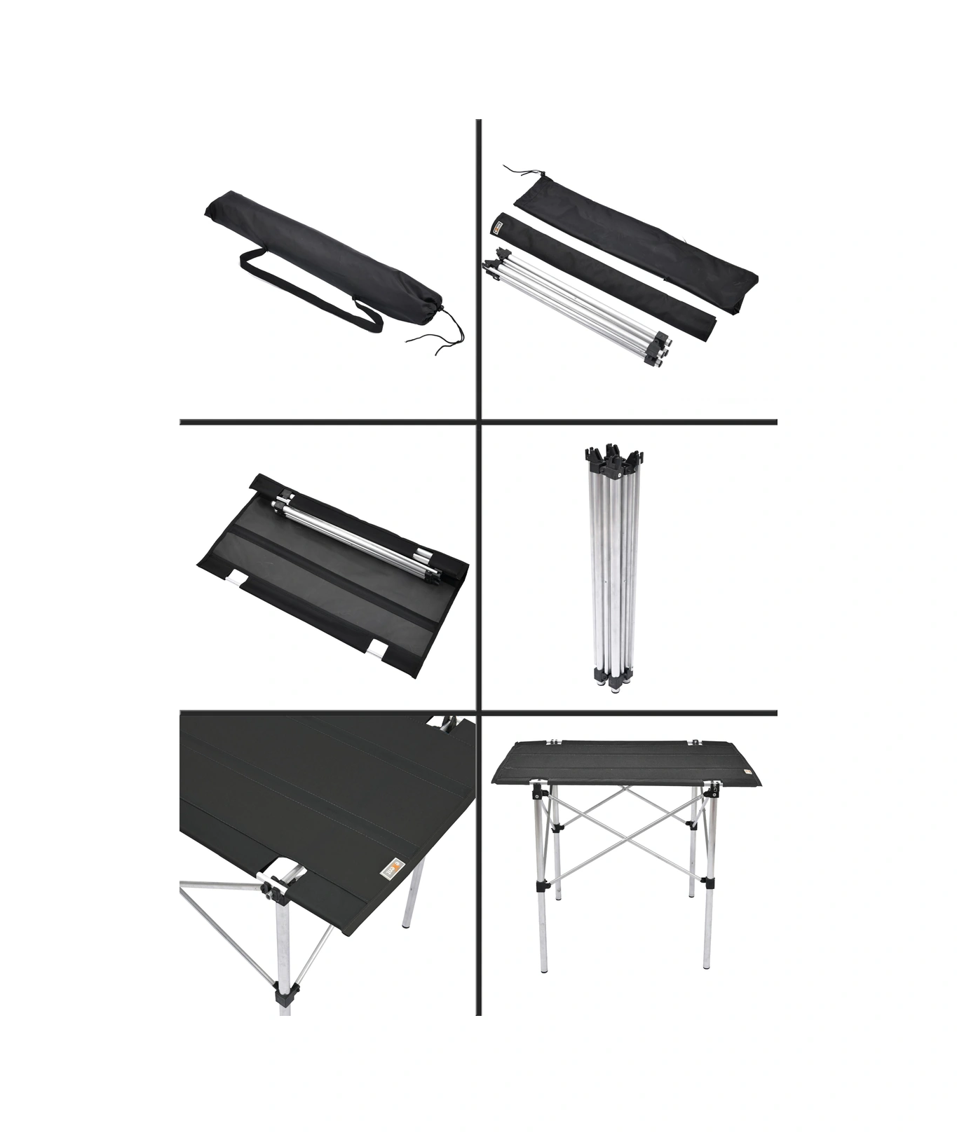 2 Adet 120 Kg Kapasiteli Katlanır Kamp Sandalyesi Ve 50x70 Kamp Masası Seti-2-as-5070-k Çok Renkli