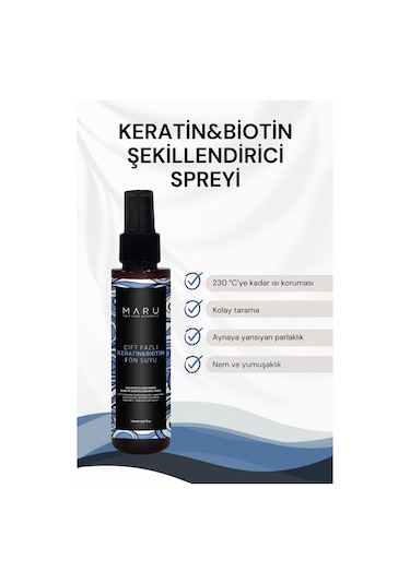 Maru Keratin Biotin Kolay Tarama Saç Şekillendirici Sprey 150 ML