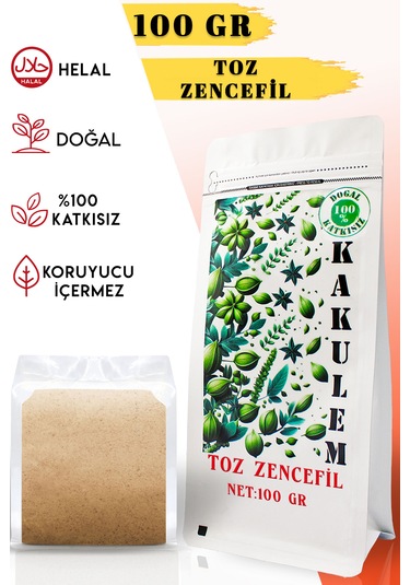 Kakulem Öğütülmüş Toz Zencefil 100 Gr