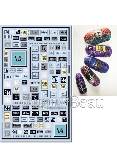 3d Nail Art Kaydırıcılar Çıkartmalar Geometrik Çizgiler İngilizce Kelimeler Siyah Harfler Mermer Çıkartmaları Tırnak Dekorasyon Manikür Için Teal Renk Chına