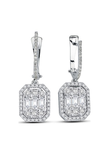 Modern Tasarım 1.50 Ct Baget Kare Tektaş  Küpe