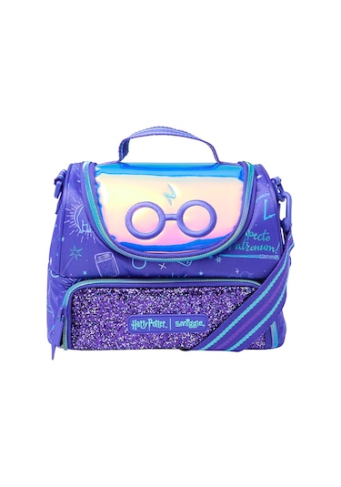 Çift Katmanlı Öğle Yemeği Kutusu Büyük Yemek Çantası Mor