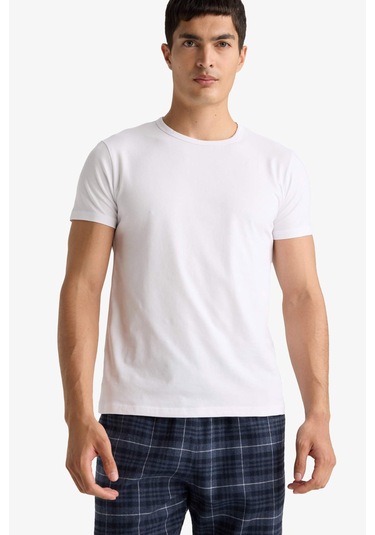 Defacto Slim Fit Dar Kesim Bisiklet Yaka Üst L4885az25auwt34 Beyaz