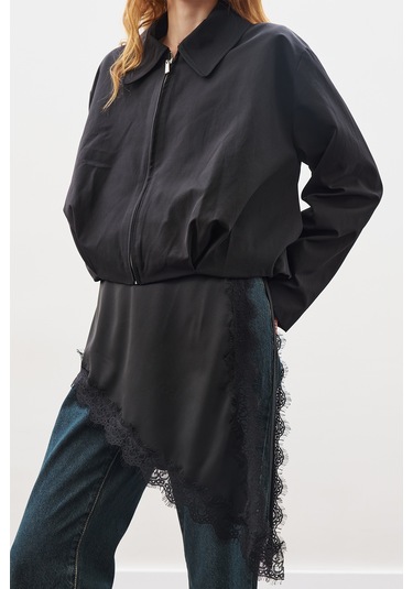 Dantel Şeritli Bel Aksesuar Siyah Siyah