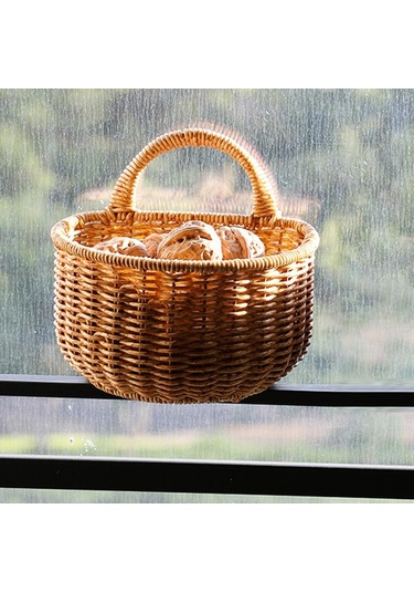 Suntek Magideal Duvar Asılı Sepetler Çiftlik Evi Banyo Ev 17cmx15cm Kahverengi