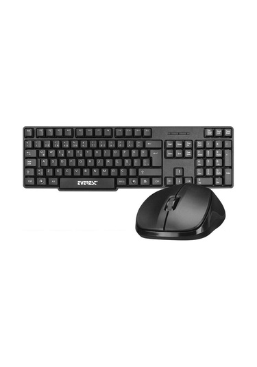 Everest Km-6852 Siyah Usb Kablosuz Combo Q Standart Klavye + Mouse Set Optik