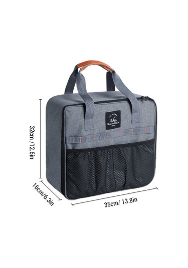 Sundick Piknik Çantası El Çantası Kamp Dış Mekan Çok Fonksiyonlu Gri