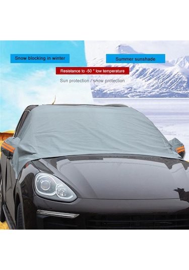 jmsstore Araç Ön Camı Kapağı Güneş Gölge Koruyucusu Anti-donma Kar Cam Kapağı