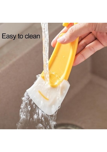 1/2 Adet Mutfak Silikon Yumuşak Kazıyıcı Yemek Kirli Kızartma Tavası Bulaşık Tencere Temizleme Spatula Yıkama Aletleri Mutfak Aletleri Sarı