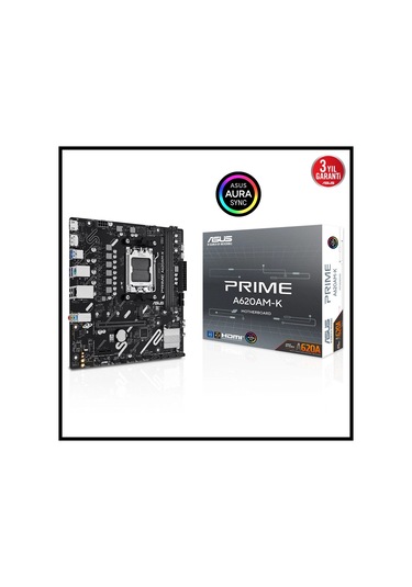 Asus Prıme A620am-k, 2xddr5, 1x M.2, Dp, Hdmı, Am5 Soket Anakart