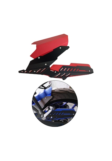Suntek Yamaha Mt03 R3 R25 Kırmızı Için Arka Çamurluk Çamurluk Zincir Koruma Kapağı