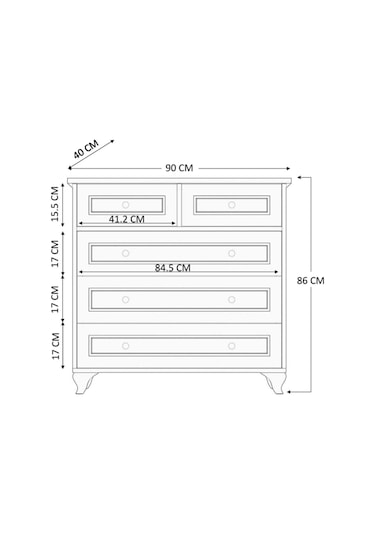 Rabi Mobilya İzel Country Şifonyer