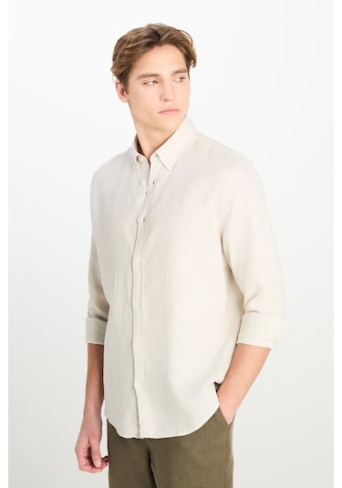 Lee Regular Fit Erkek Gömlek Beige Beige