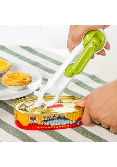 Soulader 7'li Kollu Pratik Konserve Açacağı Kavanoz Pense Kapak Sökme Aleti Seti Yeşil