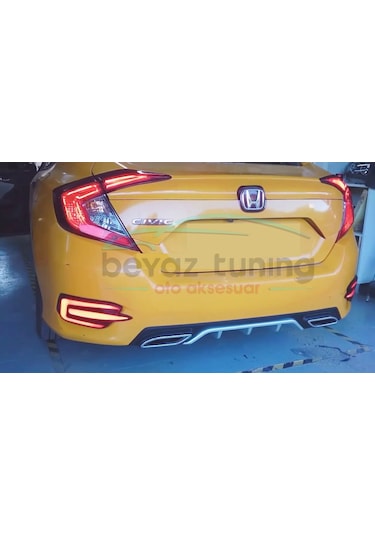 Honda Civic Fc5 Arka Difüzör Tampon Plastik  Amg Model 201