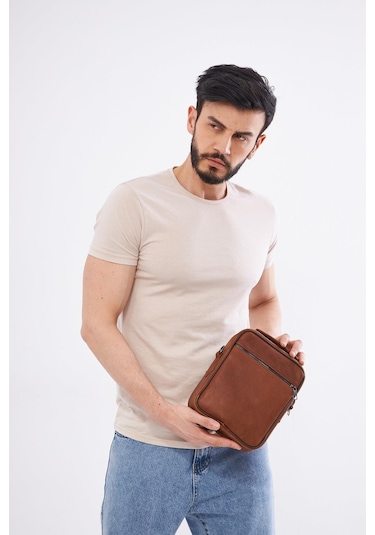 Derinss Deb5121 Hakiki Deri Taba Erkek El Ve Omuz Çantası 001
