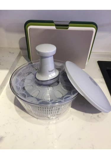 Leggno Pratıco Kapaklı Salata El Rende Seti Gri