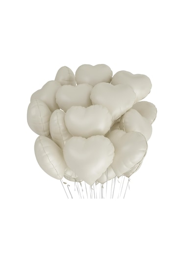 Kalp Folyo Balon Bej 18 Inc Bej