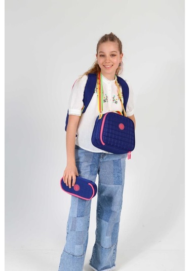 Kaukko Quilted Sırt Çantası Navy Blue K1773