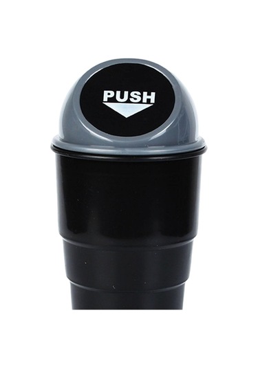 Suntek Genel Araba Bardak Tutucu Kapaklı Çöp Kovası Gri