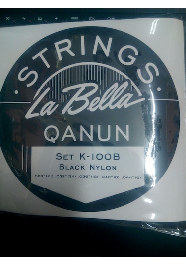 La Bella K100B Black Nylon Siyah Nylon -Profesyonel Kanun Tel Set