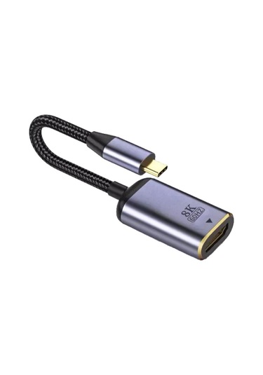 Gplus 8KCDP01 8K Ultra HD 60 Hz Type-C to DP Display Port Çevirici 8K 4320P HDR VRR QMS DP Çevirici