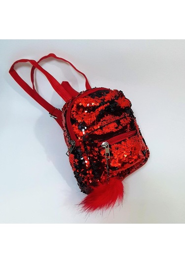 Fiyra Crn Kırmızı Pullu Kız Çocuk Sırt Çantası 16cmx20cmx10cm 001