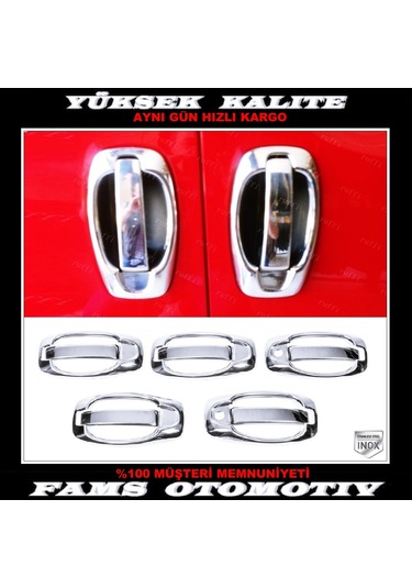 Fiat Fiorino Krom Kapı Kolu Çerçeve 5 Kapı 10 Parça 2008 Üzeri