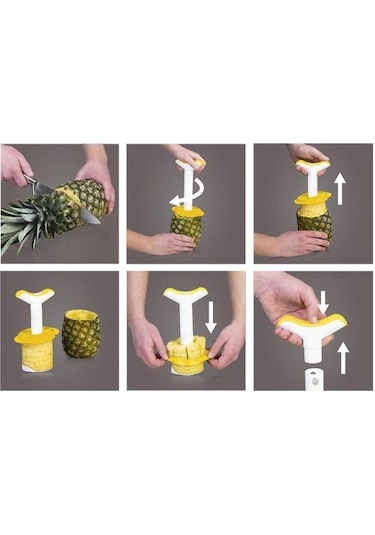 Vacu Vin Ananas Dilimleyici Beyaz/sarı Beyaz