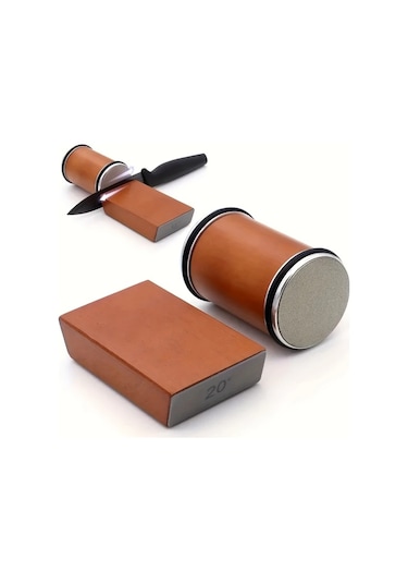 Techbloom Rolling Bıçak Bileyici Manyetik Bıçak Tutucu Elmas Bileme Taşı Seti A Brown 400 1000 15 Ve 20 Derece Açılı Mutfak Aksesuarı