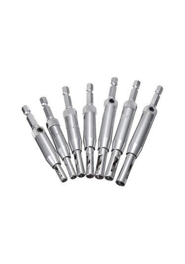 Yaozixia 16 Parça Kendinden Merkezleme Matkap Ucu Seti 1 Altıgen Anahtar İle Ahşap İşleme Pencere Kapı Menteşeleri İçin 16 Parça Yedek Matkap Uçları