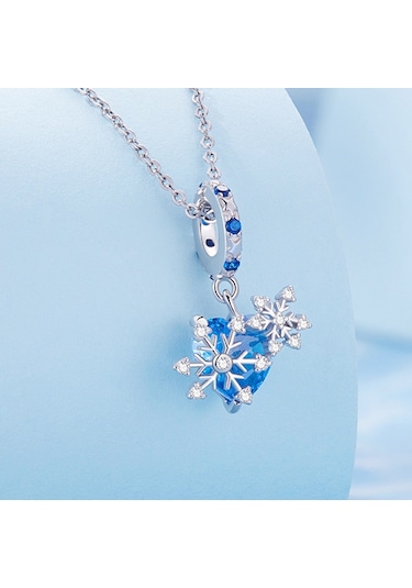 Bsc512 Kış Kar Tanesi Dıy Bilezik Boncuk Noel 925 Gümüş Boncuk Aksesuarları Çok Renkli