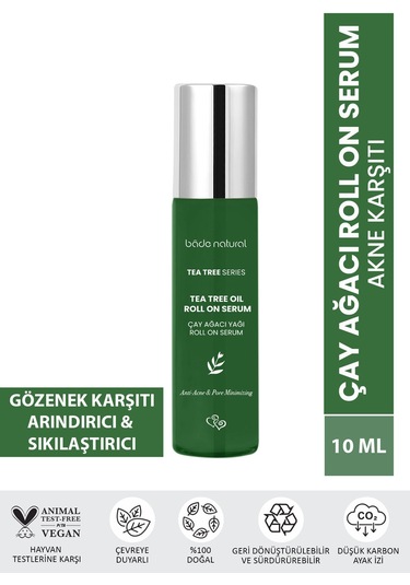Bade Natural Çay Ağacı Yağı Hızlı Etkili Akne Karşıtı Roll-On 10 ML