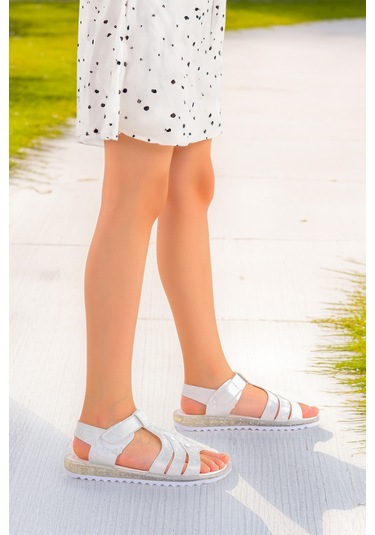 Kiko Kids Kız Çocuk Sandalet Arz 2354 Beyaz