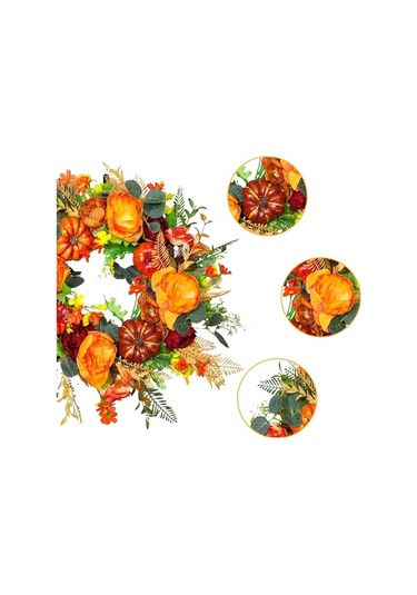 Xianwen Geeroyoo Sonbahar Kapı Süsü - Balkabağı Ve Çiçekli Şık