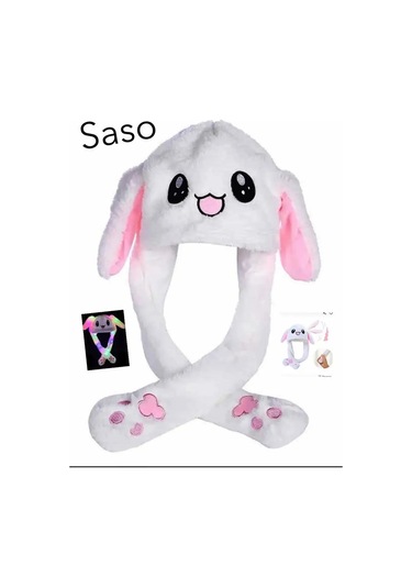 Sasoshop Hareketli Kulaklı Parlayan Bere 134520974 Beyaz