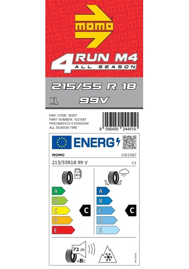Momo 215/55 R18 99V XL M4 Four Season Dört Mevsim Lastiği2025