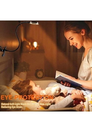 Kıskaçlı Akrobatik 3 Renk Ayarlanabilir Işık Gece ve Masa Lambası