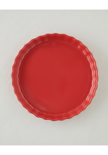 English Home Hecha Seramik Tart Fırın Kabı 28 Cm Kırmızı Kırmızı