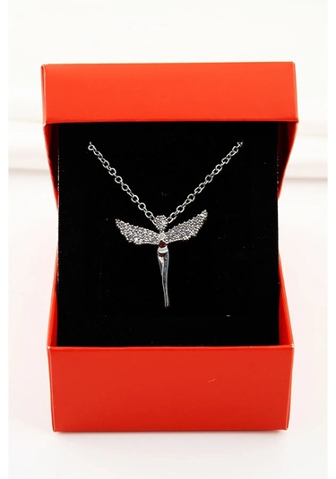 Ervanur Zirkon Taşlı Su Perisi Melek Kolye Gümüş