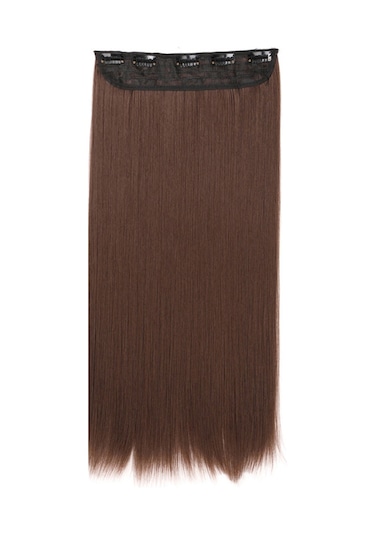 Mufunye Doğal Görünümlü 23.6 İnç Düz Saç Uzatma, Rahat Ve Güvenli Kullanım İçin 5 Klipsli, Yüksek Kaliteli Fiber Malzeme