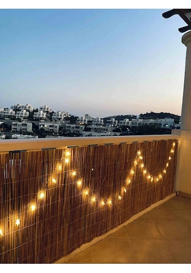 70 Cm X 7 Metre Doğal Kamış Hasır Bahçe Çiti Bambu Çit Balkon Çiti