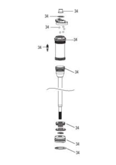 Rockshox Reba Air U-turn - Revelation - Pike Servis Kiti 11.401 Siyah - Kırmızı