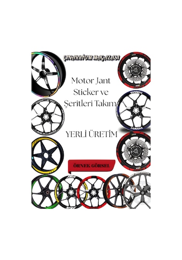 Beyaz Yamaha Mt25 Takım Jant Sticker Etiket 1. Kalite