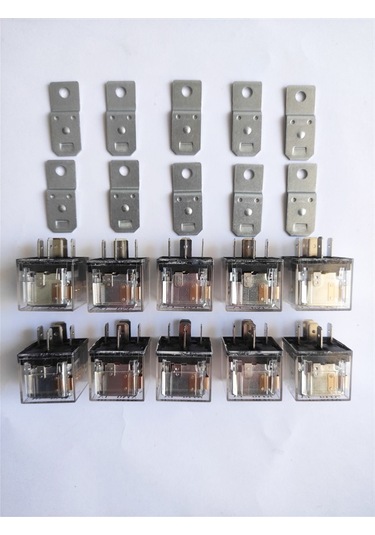 10 Adet Şeffaf 5 Uçlu Üniversal Röle 40 Amper Ddf-799