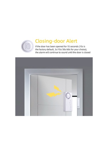 Sones 4'ü 1 Arada Kapı Mıknatısı Buzdolabı Gecikmeli Kapı Kapanma Zili Hırsızlık Önleme Alarmı 3v