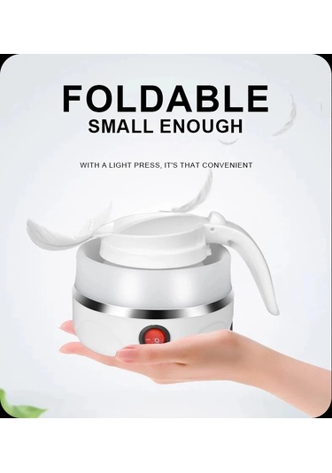 White 0.6l Mini Katlanır Su Isıtıcısı Taşınabilir Su Isıtıcı
