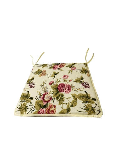 Sandalye Minderi Eko Fermuarlı Süngerli-2 Adet(Ingiliz Gülü) (525116226)